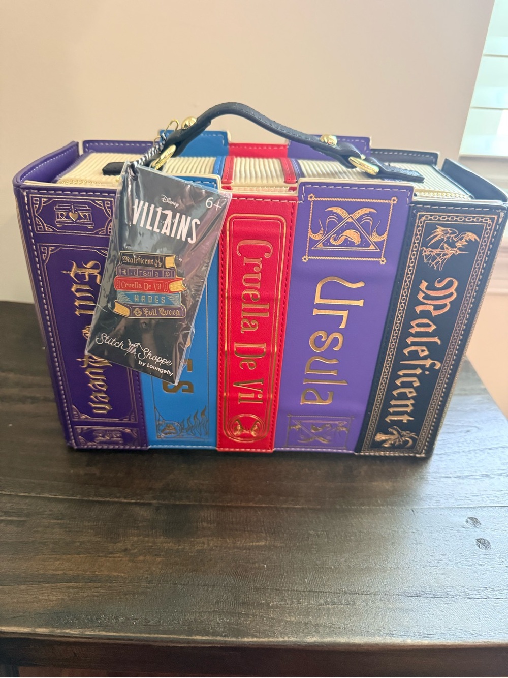 Loungefly Stitch Shoppe Disney Villains Book Crossbody -NEW